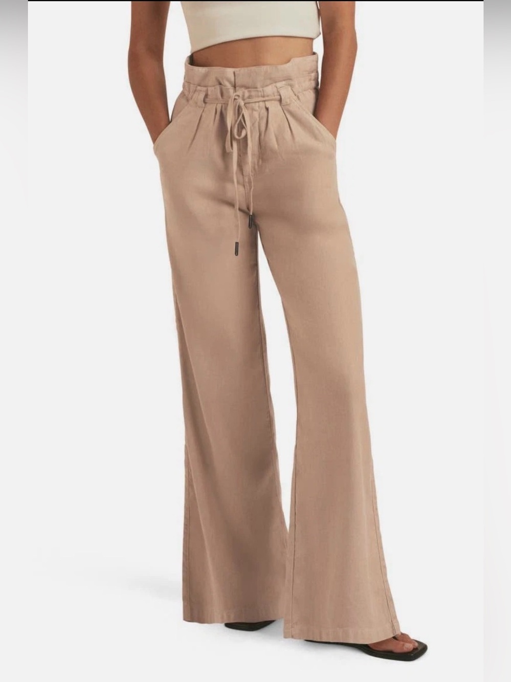 Favorite Daughter Women's Josephine Wide Leg Pants Warm Sand S